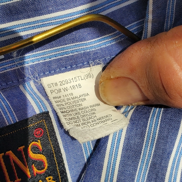 Vintage Men's Plains Western Wear XLT Long Sleeve Button Up Shirt - Picture 6 of 7